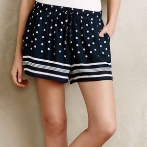 NWT Anthropologie Elevenses Dot Stripe Shorts